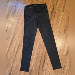 POLO RALPH LAUREN Lambskin Leather Leggings With Ankle Zip